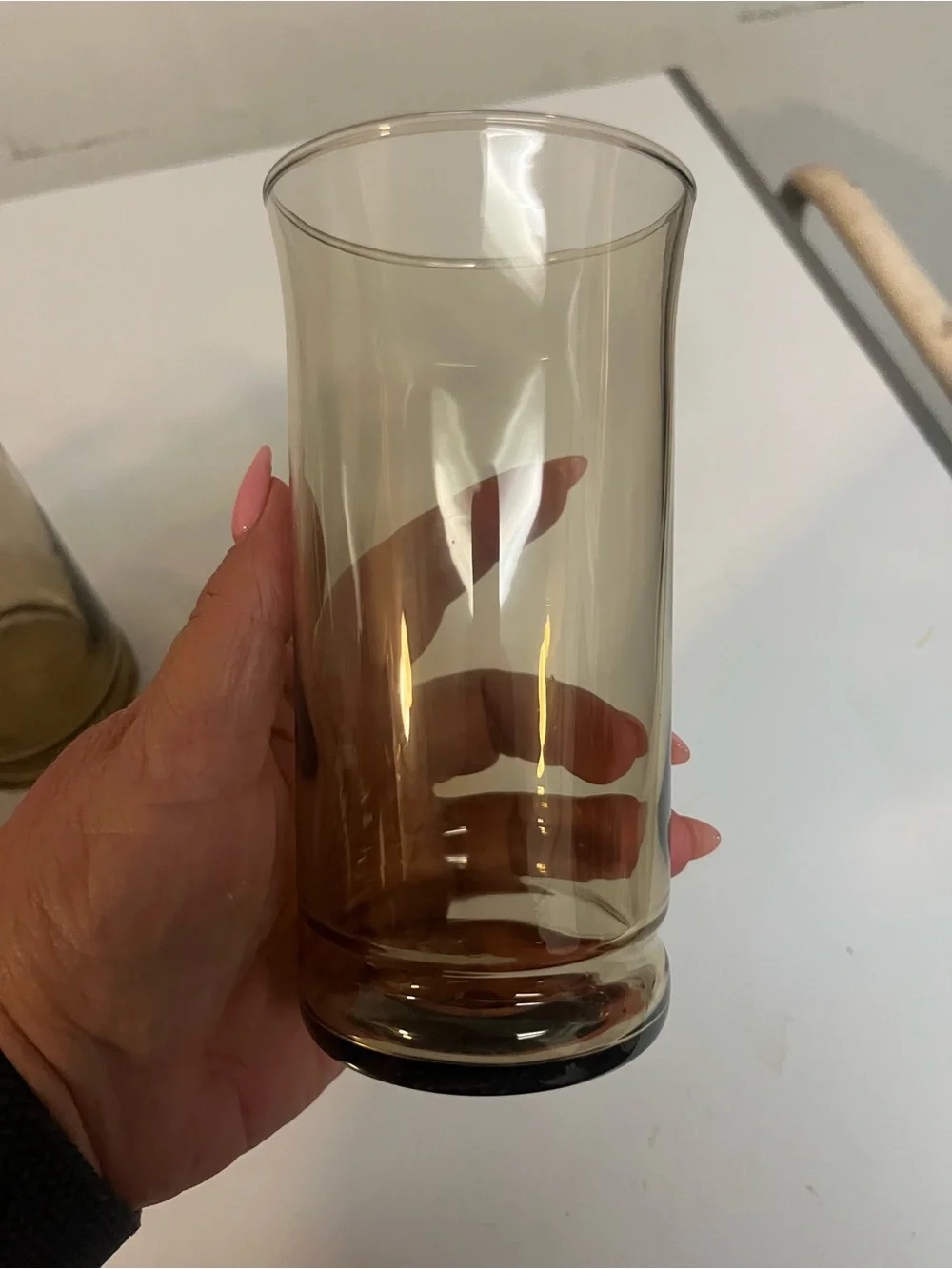 Vintage Libbey Bolero Tawny Brown Smoke Highball Glasses Set of 7 MCM 12 Oz